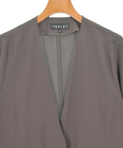 INDIVI（インディヴィ）カジュアルジャケット 茶 サイズ:38(M位) レディース/2200621109122