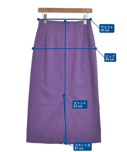 INDIVI（インディヴィ）ロング・マキシ丈スカート 紫 サイズ:40(L位) レディース/2200623625057