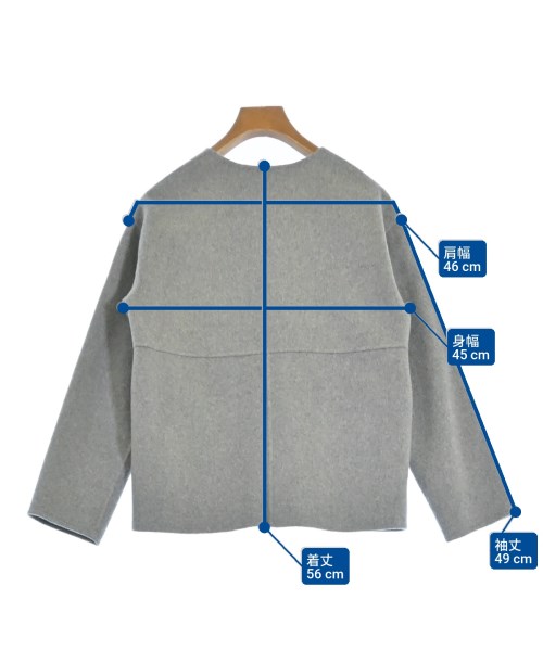 INDIVI（インディヴィ）ノーカラージャケット グレー サイズ:5(XS位) レディース/2200623057025