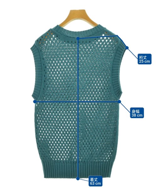 INDIVI（インディヴィ）ベスト 青 サイズ:34(XS位) レディース/2200636097063