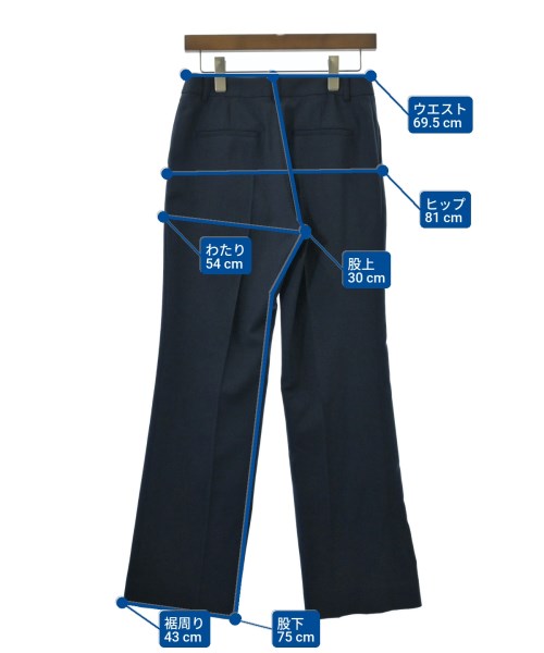 INDIVI（インディヴィ）スラックス 紺 サイズ:38(M位) レディース/2200632767021