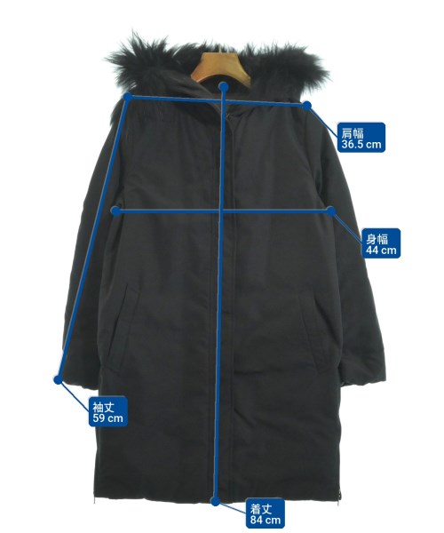 INDIVI（インディヴィ）ダウンコート 黒 サイズ:05(XXS位) レディース/2200620992015