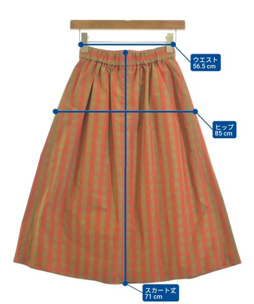 INDIVI（インディヴィ）ロング・マキシ丈スカート オレンジ サイズ:05(XXS位) レディース/2200620992763