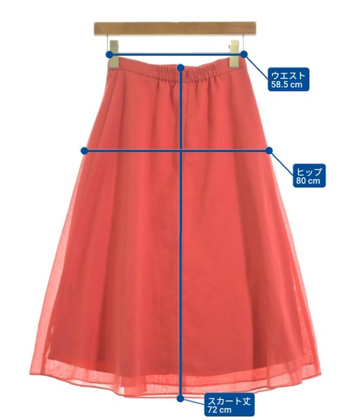 INDIVI（インディヴィ）ロング・マキシ丈スカート 赤 サイズ:05(XXS位) レディース/2200620992824