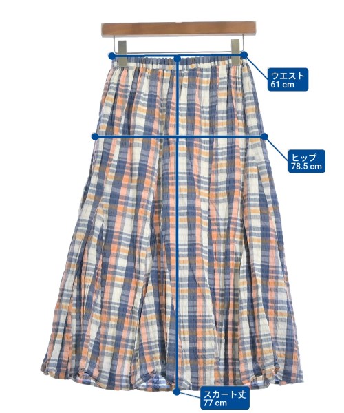 INDIVI（インディヴィ）ロング・マキシ丈スカート 青 サイズ:3(L位) レディース/2200620992954