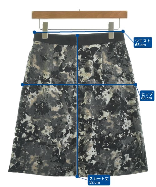 INDIVI（インディヴィ）ひざ丈スカート 黒 サイズ:38(M位) レディース/2200634597169