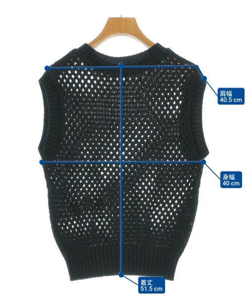 INDIVI（インディヴィ）ベスト 黒 サイズ:05(XXS位) レディース/2200631605072