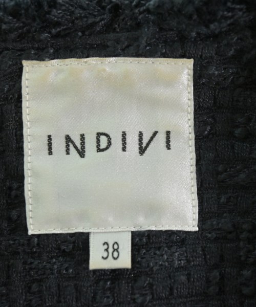 INDIVI（インディヴィ）ノーカラージャケット 黒 サイズ:38(M位) レディース/2200627249068