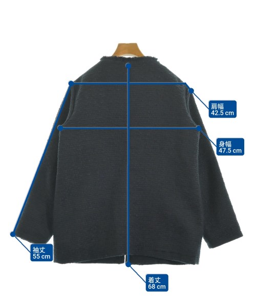 INDIVI（インディヴィ）ノーカラージャケット 黒 サイズ:38(M位) レディース/2200627249068