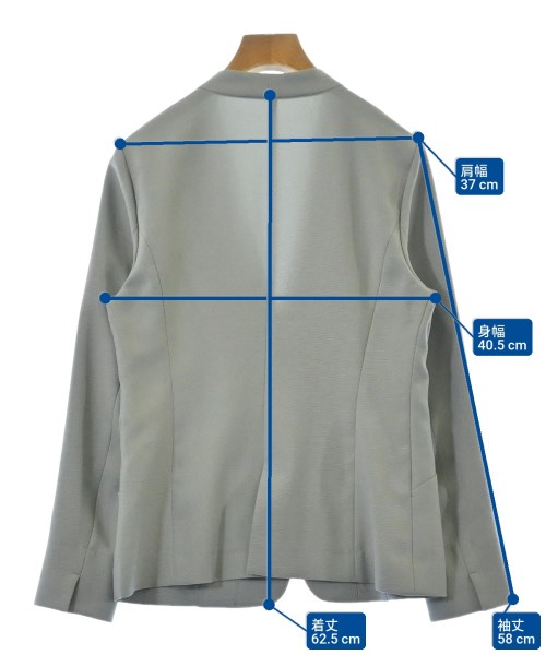 INDIVI（インディヴィ）ノーカラージャケット グレー サイズ:38(M位) レディース/2200638448085