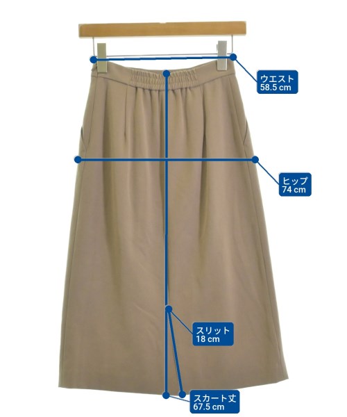 INDIVI（インディヴィ）ロング・マキシ丈スカート ベージュ サイズ:05(XXS位) レディース/2200630507056