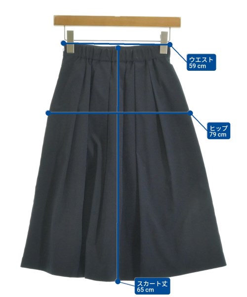 INDIVI（インディヴィ）ひざ丈スカート 紺 サイズ:05(XXS位) レディース/2200630507070