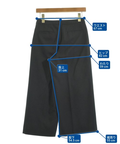 INDIVI（インディヴィ）クロップドパンツ 黒 サイズ:38(M位) レディース/2200621665024