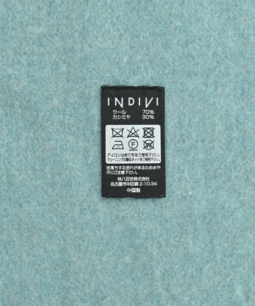 INDIVI（インディヴィ）マフラー 青 サイズ:- レディース/2200620718042