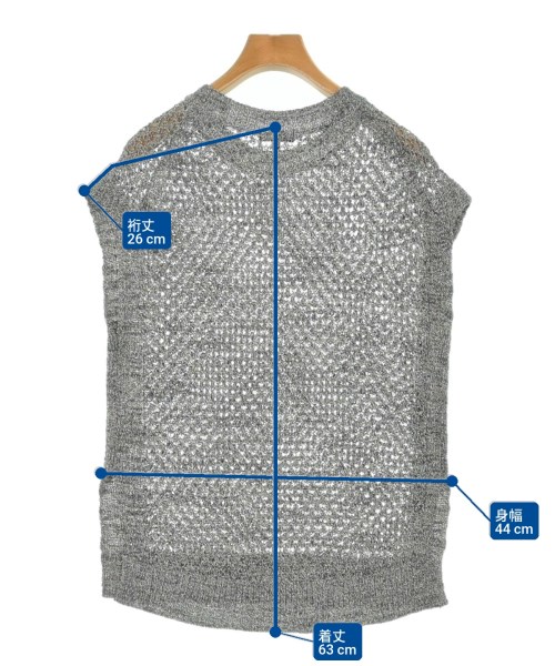 INDIVI（インディヴィ）ベスト グレー サイズ:38(M位) レディース/2200616900048