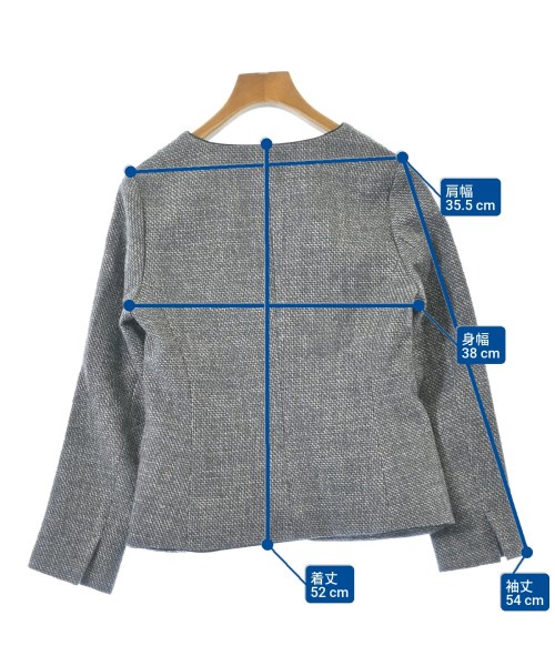 INDIVI（インディヴィ）ノーカラージャケット 紺 サイズ:05(XXS位) レディース/2200628836083