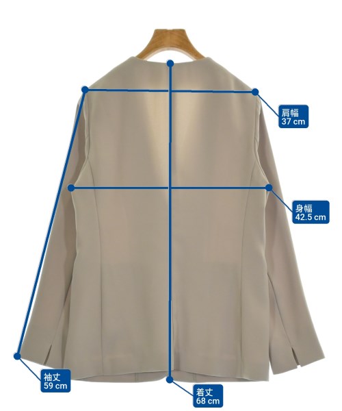 INDIVI（インディヴィ）ノーカラージャケット ベージュ サイズ:38(M位) レディース/2200616347041