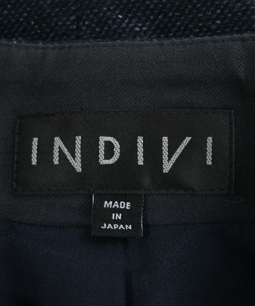 INDIVI（インディヴィ）ノーカラージャケット 紺 サイズ:36(S位) レディース/2200613385015