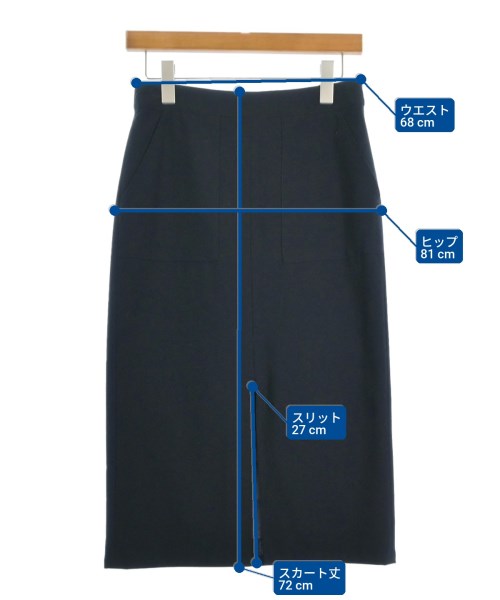 INDIVI（インディヴィ）ロング・マキシ丈スカート 紺 サイズ:38(M位) レディース/2200611503084