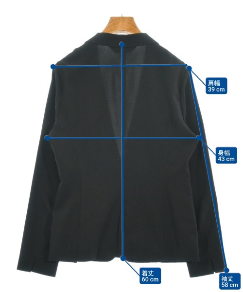 INDIVI（インディヴィ）カジュアルジャケット 黒 サイズ:38(M位) レディース/2200614949025