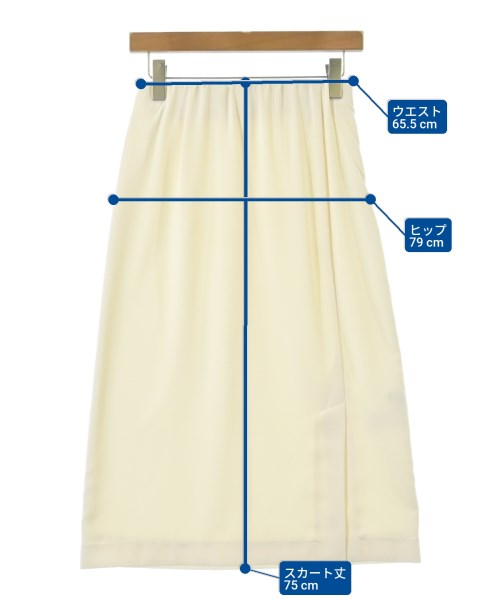 INDIVI（インディヴィ）ひざ丈スカート 白 サイズ:36(S位) レディース/2200616628072