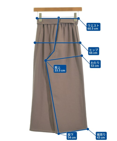 INDIVI（インディヴィ）スラックス 茶 サイズ:3(XXS位) レディース/2200619813017