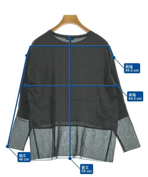 INDIVI（インディヴィ）ブラウス 黒 サイズ:34(XS位) レディース/2200620810012