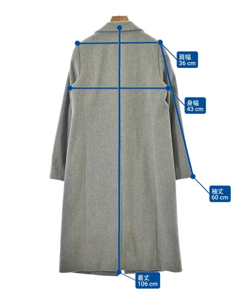 INDIVI（インディヴィ）チェスターコート グレー サイズ:36(S位) レディース/2200669706079