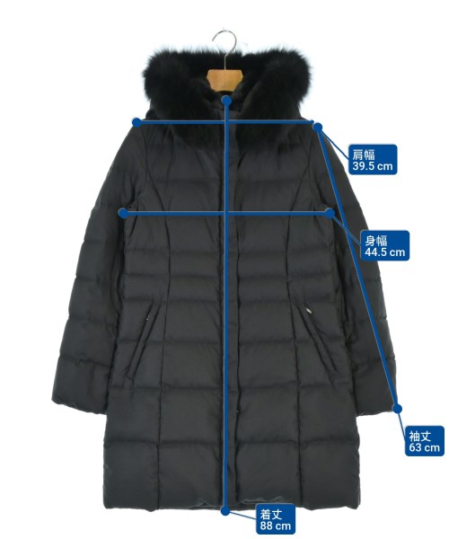 INDIVI（インディヴィ）ダウンコート 黒 サイズ:38(M位) レディース/2200669777017