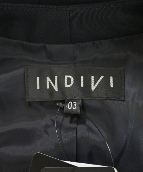 INDIVI（インディヴィ）ノーカラージャケット 黒 サイズ:03(XXS位) レディース/2200675686020