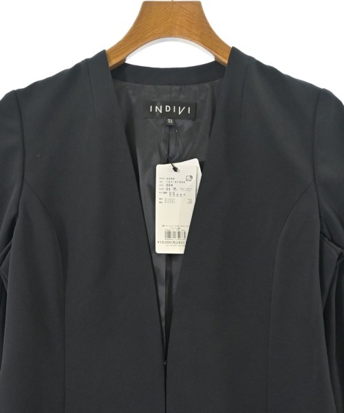 INDIVI（インディヴィ）ノーカラージャケット 黒 サイズ:03(XXS位) レディース/2200675686020
