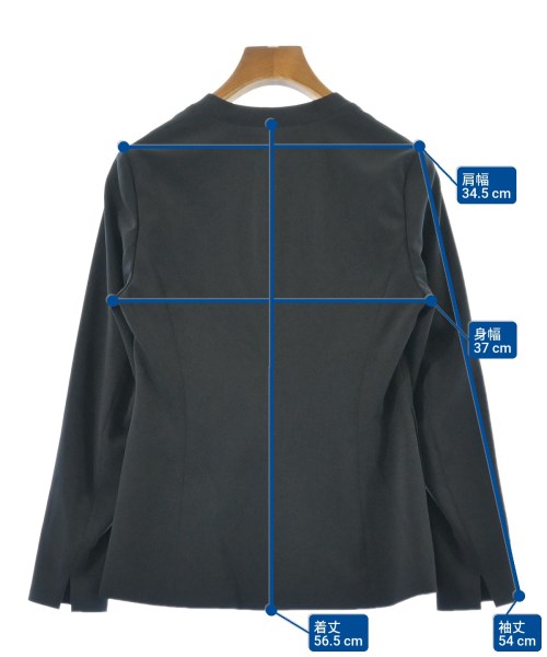 INDIVI（インディヴィ）ノーカラージャケット 黒 サイズ:03(XXS位) レディース/2200675686020