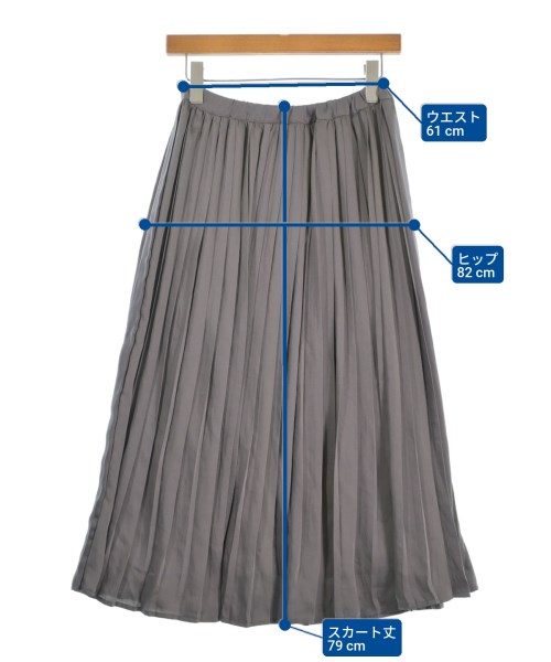 INDIVI（インディヴィ）ロング・マキシ丈スカート グレー サイズ:36(S位) レディース/2200674692060