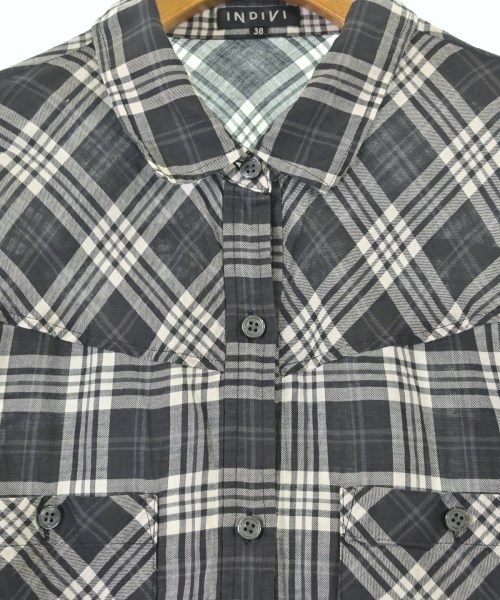 INDIVI（インディヴィ）カジュアルシャツ 黒 サイズ:38(M位) レディース/2200674953109