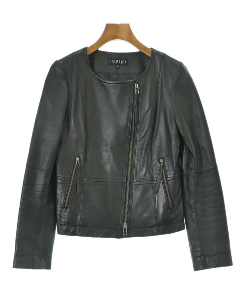 INDIVI(インディヴィ)ライダース 黒 サイズ:36(S位)/2200675649025