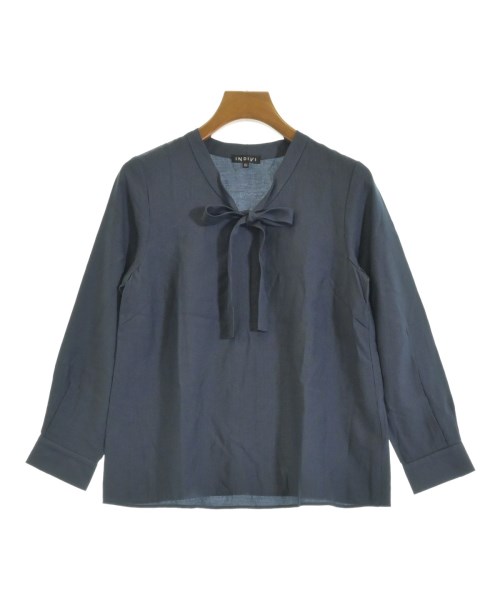 INDIVI(インディヴィ)ブラウス 紺 サイズ:05(XS位)/2200675651042