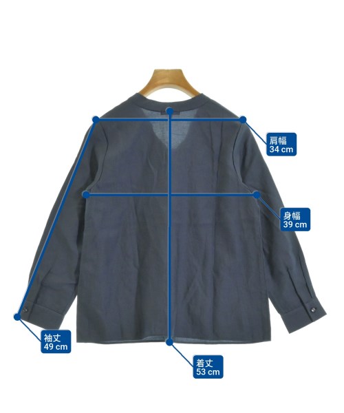 INDIVI（インディヴィ）ブラウス 紺 サイズ:05(XS位) レディース/2200675651042