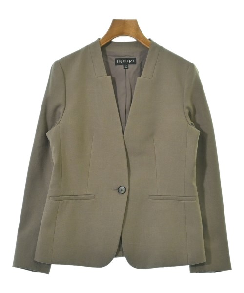 INDIVI(インディヴィ)カジュアルジャケット 茶 サイズ:38(M位)/2200679037385