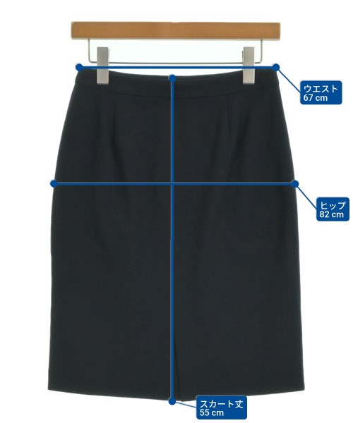INDIVI（インディヴィ）ひざ丈スカート 紺 サイズ:38(M位) レディース/2200680417039