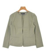 INDIVI（インディヴィ）ノーカラージャケット カーキ サイズ:34(XS位) レディース/2200646754079