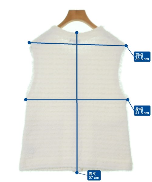 INDIVI（インディヴィ）ベスト 白 サイズ:05(XXS位) レディース/2200646513034