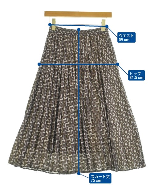 INDIVI（インディヴィ）ロング・マキシ丈スカート 茶 サイズ:05(XXS位) レディース/2200650355071