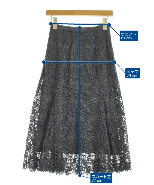 INDIVI（インディヴィ）ロング・マキシ丈スカート 紺 サイズ:05(XXS位) レディース/2200650355101