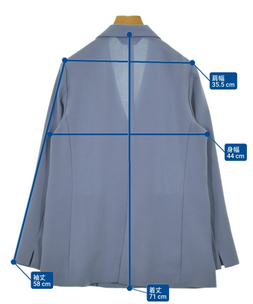 INDIVI（インディヴィ）テーラードジャケット 青 サイズ:38(M位) レディース/2200646406084