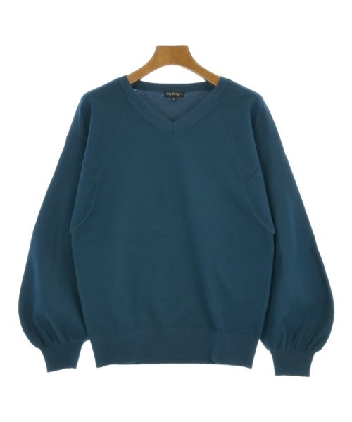 INDIVI(インディヴィ)ニット・セーター 青 サイズ:38(M位)/2200650610149