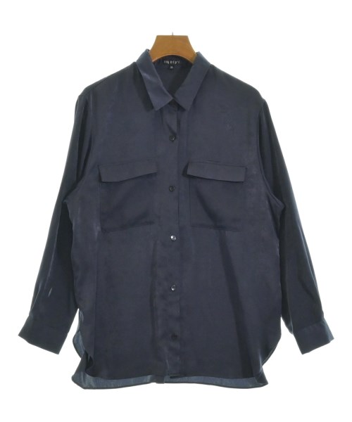 INDIVI(インディヴィ)カジュアルシャツ 紺 サイズ:38(M位)/2200651745109