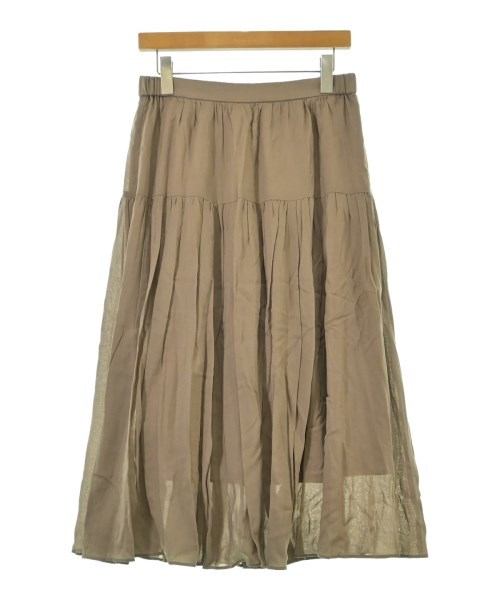 INDIVI(インディヴィ)ロング・マキシ丈スカート 茶 サイズ:11(L位)/2200650829022