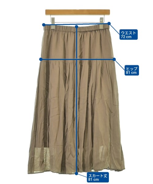 INDIVI（インディヴィ）ロング・マキシ丈スカート 茶 サイズ:11(L位) レディース/2200650829022