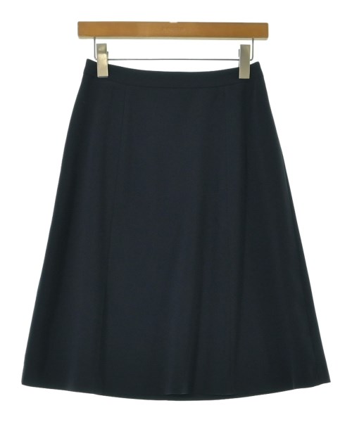 INDIVI(インディヴィ)ひざ丈スカート 紺 サイズ:38(M位)/2200645140101