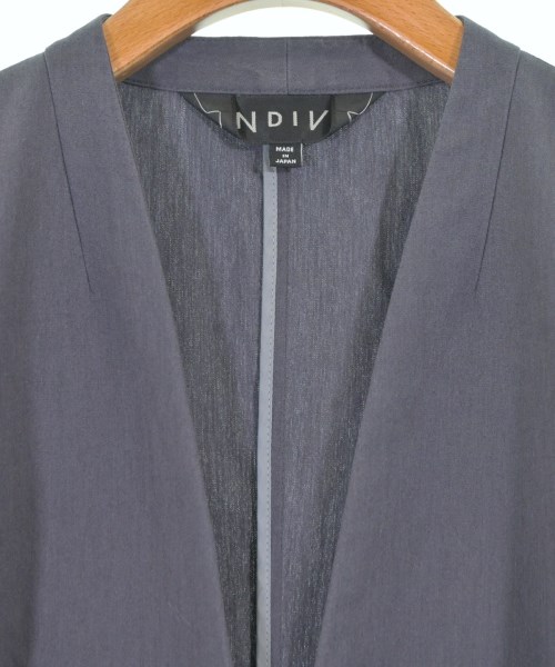INDIVI（インディヴィ）ノーカラージャケット グレー サイズ:05(XXS位) レディース/2200656352043
